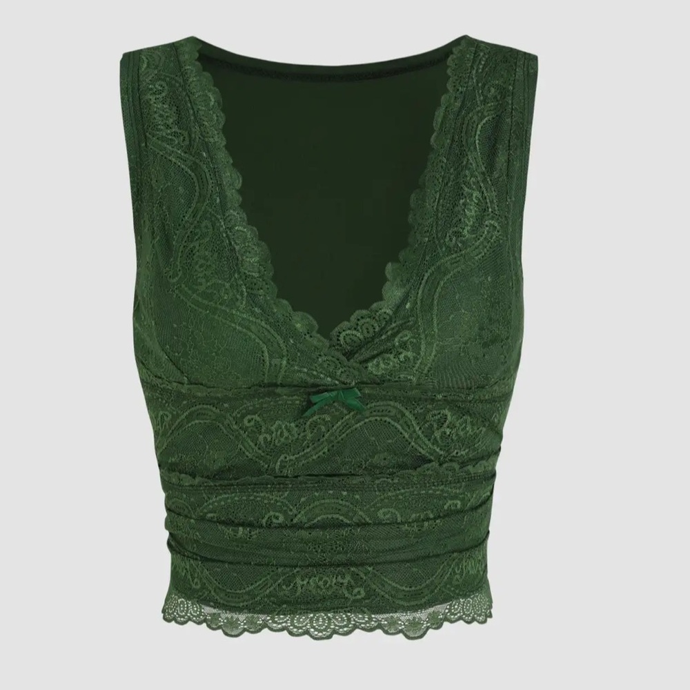 Cider Lace Crop Tank Top